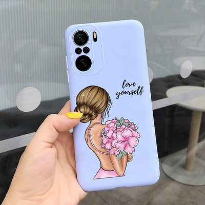 За Xiaomi Poco F3 Калъф Redmi K40 Pro Сладко покритие с рисувани бонбони Мек силиконов калъф за Xiaomi Redmi K40 Pro Plus RedmiK40 Корпус