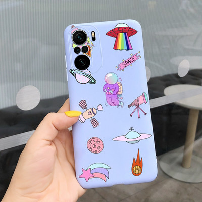 За Xiaomi Poco F3 Калъф Redmi K40 Pro Сладко покритие с рисувани бонбони Мек силиконов калъф за Xiaomi Redmi K40 Pro Plus RedmiK40 Корпус