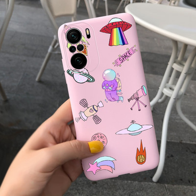 За Xiaomi Poco F3 Калъф Redmi K40 Pro Сладко покритие с рисувани бонбони Мек силиконов калъф за Xiaomi Redmi K40 Pro Plus RedmiK40 Корпус