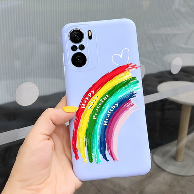 За Xiaomi Poco F3 Калъф Redmi K40 Pro Сладко покритие с рисувани бонбони Мек силиконов калъф за Xiaomi Redmi K40 Pro Plus RedmiK40 Корпус