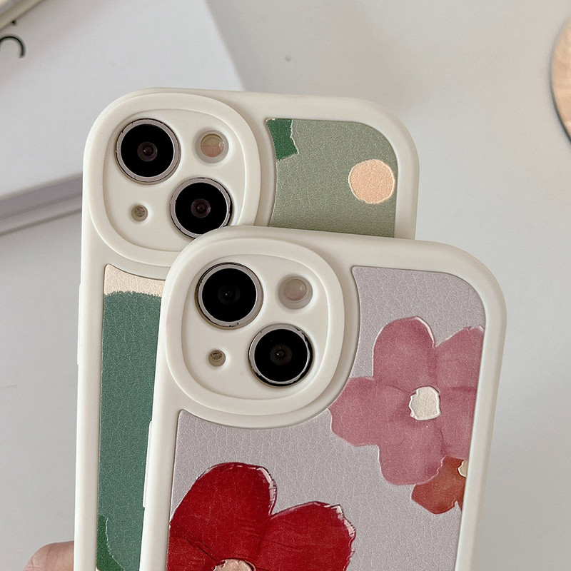 Θήκη τηλεφώνου SoCouple Flower για Redmi Note 11 10 8 9 7 Pro 9A 9C 9T Xiaomi 11T Lite Poco x3 m3 Μοτίβο δέρματος Μαλακό πίσω κάλυμμα TPU