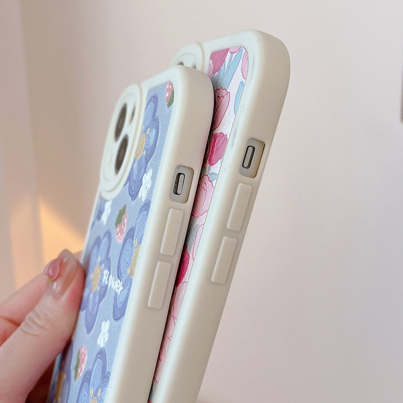 Θήκη τηλεφώνου SoCouple Flower για Redmi Note 11 10 8 9 7 Pro 9A 9C 9T Xiaomi 11T Lite Poco x3 m3 Μοτίβο δέρματος Μαλακό πίσω κάλυμμα TPU