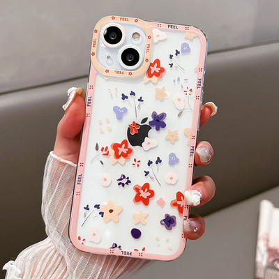 Калъф за телефон с цветя SoCouple Angel Eyes за iphone 11 12 13 14 Pro Max Mini XR X Xs max 7 8 Plus SE Сладък обектив Мек силиконов капак