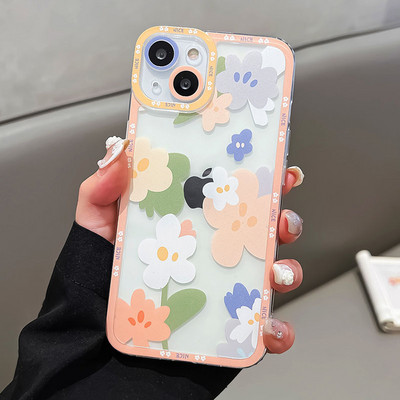 Калъф за телефон с цветя SoCouple Angel Eyes за iphone 11 12 13 14 Pro Max Mini XR X Xs max 7 8 Plus SE Сладък обектив Мек силиконов капак