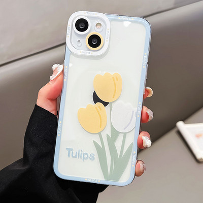 Калъф за телефон с цветя SoCouple Angel Eyes за iphone 11 12 13 14 Pro Max Mini XR X Xs max 7 8 Plus SE Сладък обектив Мек силиконов капак