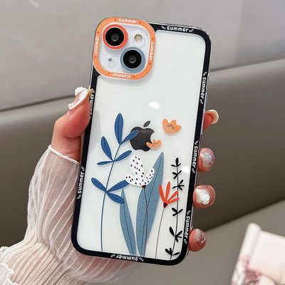 Калъф за телефон с цветя SoCouple Angel Eyes за iphone 11 12 13 14 Pro Max Mini XR X Xs max 7 8 Plus SE Сладък обектив Мек силиконов капак