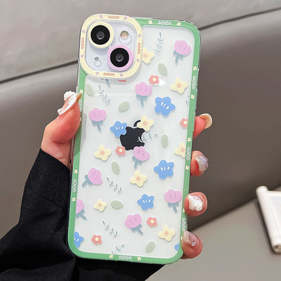 Калъф за телефон с цветя SoCouple Angel Eyes за iphone 11 12 13 14 Pro Max Mini XR X Xs max 7 8 Plus SE Сладък обектив Мек силиконов капак