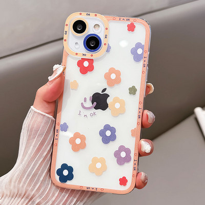 Калъф за телефон с цветя SoCouple Angel Eyes за iphone 11 12 13 14 Pro Max Mini XR X Xs max 7 8 Plus SE Сладък обектив Мек силиконов капак