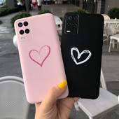 Cute Love Heart Cover for Oppo A54 Case CPH2239 Μαλακό προστατευτικό κέλυφος σιλικόνης για Oppo A54 5G CPH2195 OppoA54 A 54 Θήκες τηλεφώνου