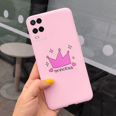 Cute Love Heart Cover for Oppo A54 Case CPH2239 Μαλακό προστατευτικό κέλυφος σιλικόνης για Oppo A54 5G CPH2195 OppoA54 A 54 Θήκες τηλεφώνου