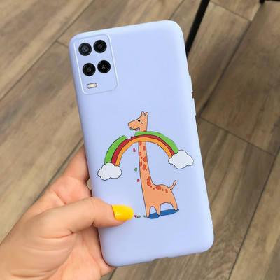 Cute Love Heart Cover for Oppo A54 Case CPH2239 Μαλακό προστατευτικό κέλυφος σιλικόνης για Oppo A54 5G CPH2195 OppoA54 A 54 Θήκες τηλεφώνου