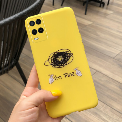 Cute Love Heart Cover for Oppo A54 Case CPH2239 Μαλακό προστατευτικό κέλυφος σιλικόνης για Oppo A54 5G CPH2195 OppoA54 A 54 Θήκες τηλεφώνου