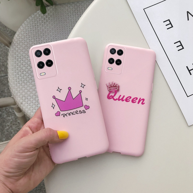 Cute Love Heart Cover for Oppo A54 Case CPH2239 Μαλακό προστατευτικό κέλυφος σιλικόνης για Oppo A54 5G CPH2195 OppoA54 A 54 Θήκες τηλεφώνου
