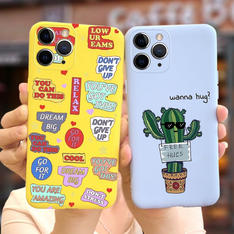 Apple iPhone 11 Pro tokhoz Cute Candy festett borító iPhone 11 iPhone11 Pro Max telefontokokhoz Puha szilikon Fundas Coque Capa