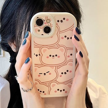 Θήκη τηλεφώνου SoCouple Cartoon Bear για Redmi Note 11 10 8 9 7 Pro 9A 9C 9T Xiaomi 11T Lite Poco x3 m3 Πίσω κάλυμμα μαλακής σιλικόνης