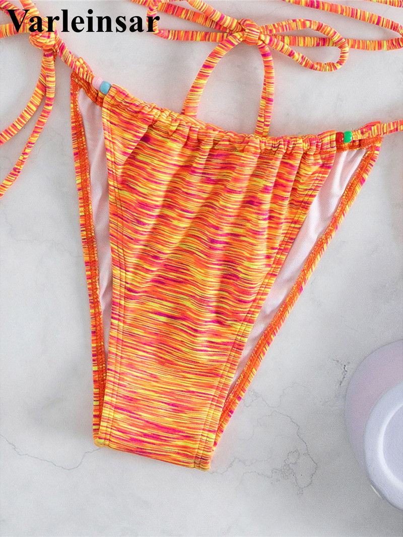 Szexi pakolás, nyomott kötőfékű bikini női fürdőruha Női fürdőruha Kétrészes bikini szett fürdőruha Swim Lady V4326