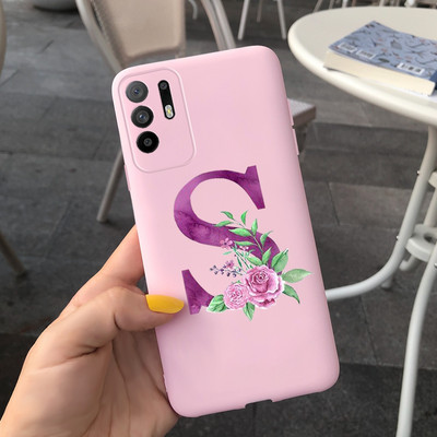 Сладко покритие с букви за калъф Oppo Reno 5 Lite Reno5 F Меки силиконови калъфи за телефони за Oppo Reno 5 F Reno5 Z Lite 5F 5Z 5Lite броня