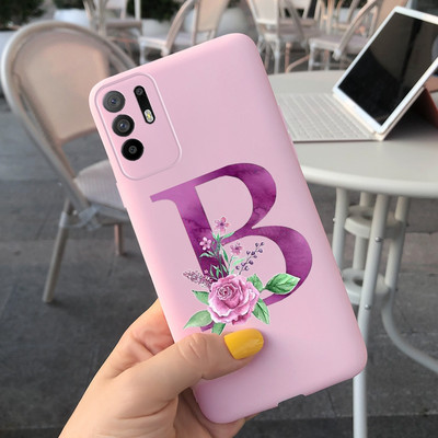 Сладко покритие с букви за калъф Oppo Reno 5 Lite Reno5 F Меки силиконови калъфи за телефони за Oppo Reno 5 F Reno5 Z Lite 5F 5Z 5Lite броня