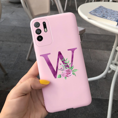 Сладко покритие с букви за калъф Oppo Reno 5 Lite Reno5 F Меки силиконови калъфи за телефони за Oppo Reno 5 F Reno5 Z Lite 5F 5Z 5Lite броня