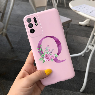 Сладко покритие с букви за калъф Oppo Reno 5 Lite Reno5 F Меки силиконови калъфи за телефони за Oppo Reno 5 F Reno5 Z Lite 5F 5Z 5Lite броня