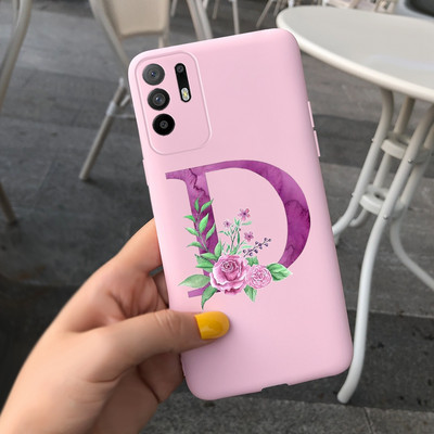 Сладко покритие с букви за калъф Oppo Reno 5 Lite Reno5 F Меки силиконови калъфи за телефони за Oppo Reno 5 F Reno5 Z Lite 5F 5Z 5Lite броня