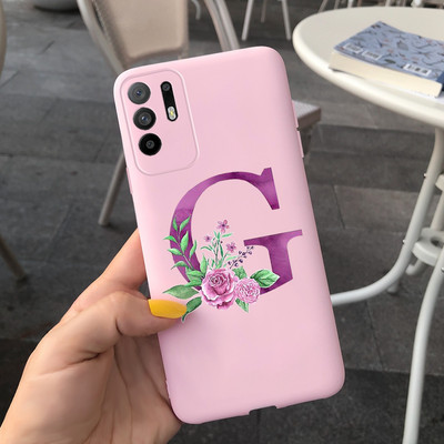 Сладко покритие с букви за калъф Oppo Reno 5 Lite Reno5 F Меки силиконови калъфи за телефони за Oppo Reno 5 F Reno5 Z Lite 5F 5Z 5Lite броня