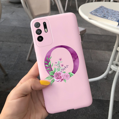 Сладко покритие с букви за калъф Oppo Reno 5 Lite Reno5 F Меки силиконови калъфи за телефони за Oppo Reno 5 F Reno5 Z Lite 5F 5Z 5Lite броня