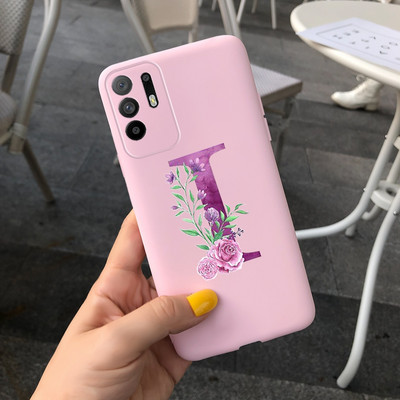 Сладко покритие с букви за калъф Oppo Reno 5 Lite Reno5 F Меки силиконови калъфи за телефони за Oppo Reno 5 F Reno5 Z Lite 5F 5Z 5Lite броня