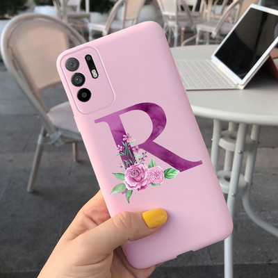 Сладко покритие с букви за калъф Oppo Reno 5 Lite Reno5 F Меки силиконови калъфи за телефони за Oppo Reno 5 F Reno5 Z Lite 5F 5Z 5Lite броня