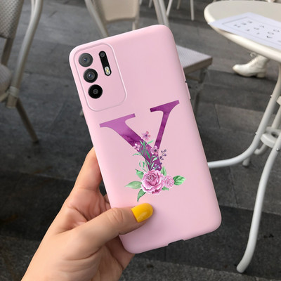 Сладко покритие с букви за калъф Oppo Reno 5 Lite Reno5 F Меки силиконови калъфи за телефони за Oppo Reno 5 F Reno5 Z Lite 5F 5Z 5Lite броня