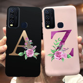 Για Vivo Y50 Θήκη 1935 Soft Silicone Cute Letters Κάλυμμα για Vivo Y30 1938 Θήκη Vivo Y550 Y30 Y 30 50 Θήκες τηλεφώνου Shcokproof Capa