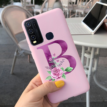 Για Vivo Y50 Θήκη 1935 Soft Silicone Cute Letters Κάλυμμα για Vivo Y30 1938 Θήκη Vivo Y550 Y30 Y 30 50 Θήκες τηλεφώνου Shcokproof Capa