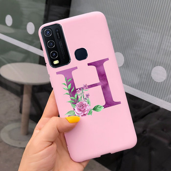 Για Vivo Y50 Θήκη 1935 Soft Silicone Cute Letters Κάλυμμα για Vivo Y30 1938 Θήκη Vivo Y550 Y30 Y 30 50 Θήκες τηλεφώνου Shcokproof Capa