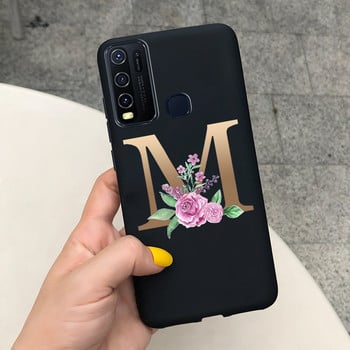 Για Vivo Y50 Θήκη 1935 Soft Silicone Cute Letters Κάλυμμα για Vivo Y30 1938 Θήκη Vivo Y550 Y30 Y 30 50 Θήκες τηλεφώνου Shcokproof Capa