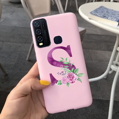 Για Vivo Y50 Θήκη 1935 Soft Silicone Cute Letters Κάλυμμα για Vivo Y30 1938 Θήκη Vivo Y550 Y30 Y 30 50 Θήκες τηλεφώνου Shcokproof Capa