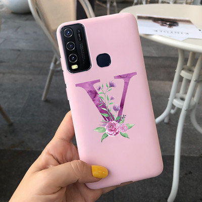 Για Vivo Y50 Θήκη 1935 Soft Silicone Cute Letters Κάλυμμα για Vivo Y30 1938 Θήκη Vivo Y550 Y30 Y 30 50 Θήκες τηλεφώνου Shcokproof Capa