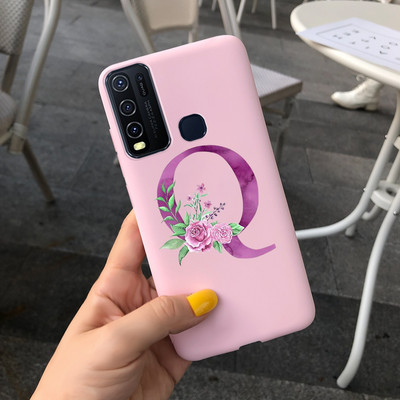Για Vivo Y50 Θήκη 1935 Soft Silicone Cute Letters Κάλυμμα για Vivo Y30 1938 Θήκη Vivo Y550 Y30 Y 30 50 Θήκες τηλεφώνου Shcokproof Capa