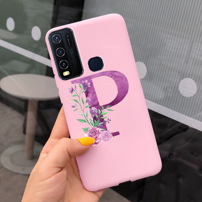 Για Vivo Y50 Θήκη 1935 Soft Silicone Cute Letters Κάλυμμα για Vivo Y30 1938 Θήκη Vivo Y550 Y30 Y 30 50 Θήκες τηλεφώνου Shcokproof Capa