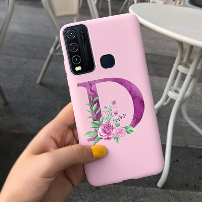 Για Vivo Y50 Θήκη 1935 Soft Silicone Cute Letters Κάλυμμα για Vivo Y30 1938 Θήκη Vivo Y550 Y30 Y 30 50 Θήκες τηλεφώνου Shcokproof Capa