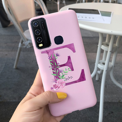 Για Vivo Y50 Θήκη 1935 Soft Silicone Cute Letters Κάλυμμα για Vivo Y30 1938 Θήκη Vivo Y550 Y30 Y 30 50 Θήκες τηλεφώνου Shcokproof Capa