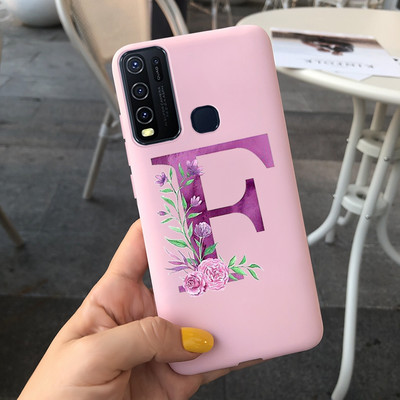 Για Vivo Y50 Θήκη 1935 Soft Silicone Cute Letters Κάλυμμα για Vivo Y30 1938 Θήκη Vivo Y550 Y30 Y 30 50 Θήκες τηλεφώνου Shcokproof Capa