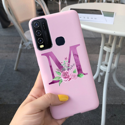 Για Vivo Y50 Θήκη 1935 Soft Silicone Cute Letters Κάλυμμα για Vivo Y30 1938 Θήκη Vivo Y550 Y30 Y 30 50 Θήκες τηλεφώνου Shcokproof Capa