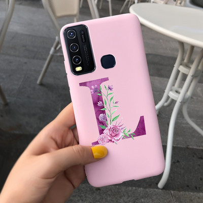 Για Vivo Y50 Θήκη 1935 Soft Silicone Cute Letters Κάλυμμα για Vivo Y30 1938 Θήκη Vivo Y550 Y30 Y 30 50 Θήκες τηλεφώνου Shcokproof Capa