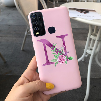 Για Vivo Y50 Θήκη 1935 Soft Silicone Cute Letters Κάλυμμα για Vivo Y30 1938 Θήκη Vivo Y550 Y30 Y 30 50 Θήκες τηλεφώνου Shcokproof Capa