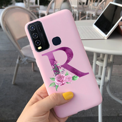 Για Vivo Y50 Θήκη 1935 Soft Silicone Cute Letters Κάλυμμα για Vivo Y30 1938 Θήκη Vivo Y550 Y30 Y 30 50 Θήκες τηλεφώνου Shcokproof Capa
