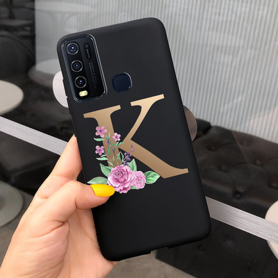 Για Vivo Y50 Θήκη 1935 Soft Silicone Cute Letters Κάλυμμα για Vivo Y30 1938 Θήκη Vivo Y550 Y30 Y 30 50 Θήκες τηλεφώνου Shcokproof Capa
