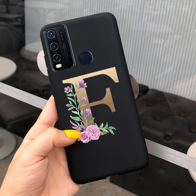 Για Vivo Y50 Θήκη 1935 Soft Silicone Cute Letters Κάλυμμα για Vivo Y30 1938 Θήκη Vivo Y550 Y30 Y 30 50 Θήκες τηλεφώνου Shcokproof Capa