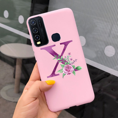 Για Vivo Y50 Θήκη 1935 Soft Silicone Cute Letters Κάλυμμα για Vivo Y30 1938 Θήκη Vivo Y550 Y30 Y 30 50 Θήκες τηλεφώνου Shcokproof Capa