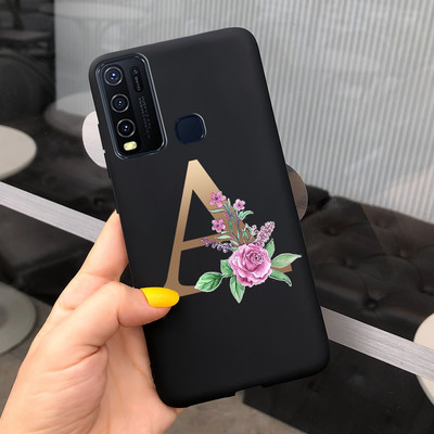 Για Vivo Y50 Θήκη 1935 Soft Silicone Cute Letters Κάλυμμα για Vivo Y30 1938 Θήκη Vivo Y550 Y30 Y 30 50 Θήκες τηλεφώνου Shcokproof Capa
