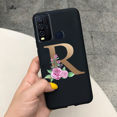 Για Vivo Y50 Θήκη 1935 Soft Silicone Cute Letters Κάλυμμα για Vivo Y30 1938 Θήκη Vivo Y550 Y30 Y 30 50 Θήκες τηλεφώνου Shcokproof Capa